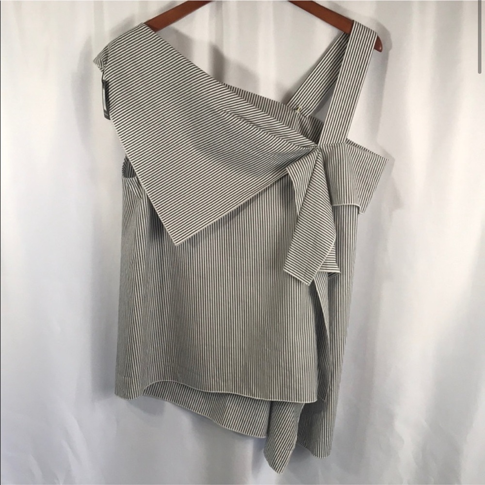 Anna Cate Collection Black/White Stripe Top XS